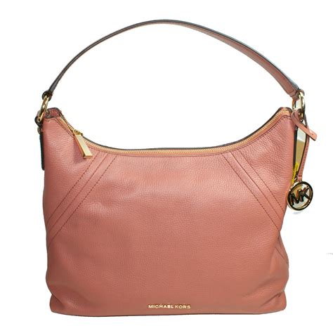 michael kors hobo bag peach|michael kors large shoulder bag.